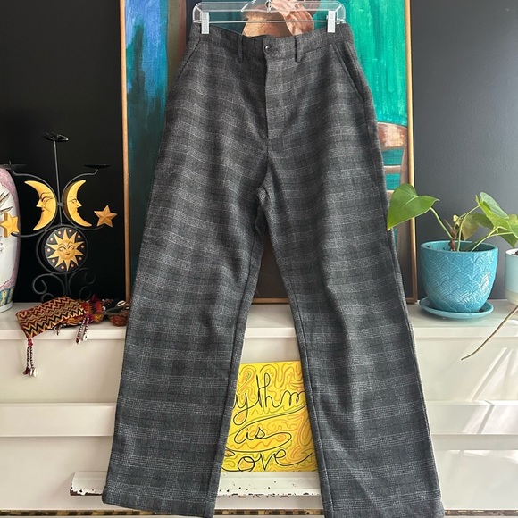 GAP Men's Gray Plaid Dress Pants 31 X 30 Wool Blend - Picture 2 of 16